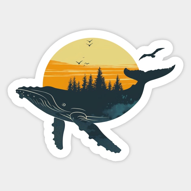Whale Island Sticker by Wintrly